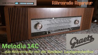 Reparatur und Restauration Röhrenradio Graetz Melodia 14C altes Radio Tuberadio von 1965 retro 60er