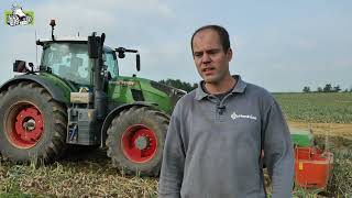 Fendt 728 en Holaras uien rooicombinatie loonbedrijf Cerfontaine