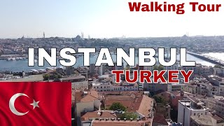 Walking tour in ISTANBUL, Turkey Galata Tower, Taksim, Dolmabahçe 4K 60fps UHD