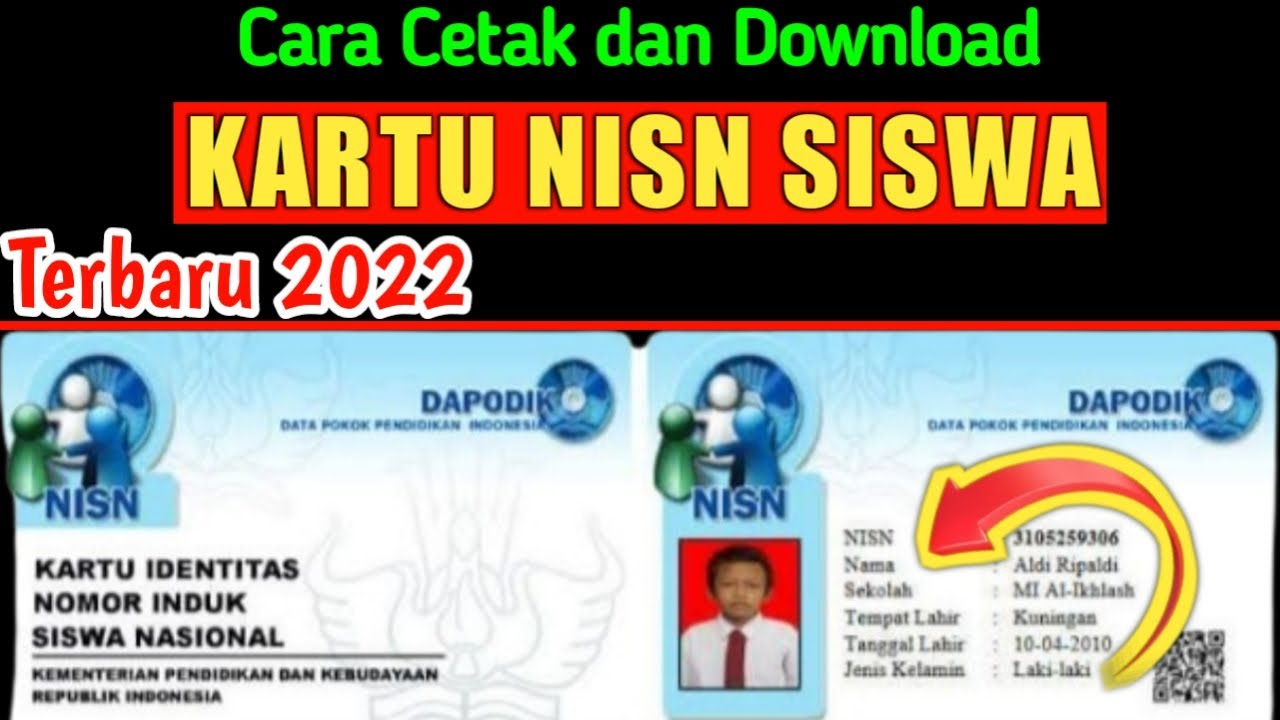 Download Aplikasi Cetak Kartu NISN Excel 2022