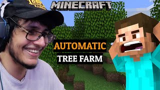 I Made an Automatic Tree Farm in Minecraft