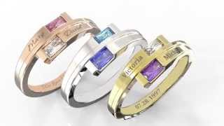 Jewlr | Personalized Jewelry: Double Baguette Bypass Promise Ring