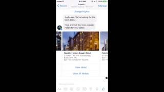 Expedia bot for Facebook Messenger