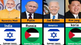 100 Countries State Leaders Who SUPPORT Palestine or Israel