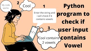 Python Program to check if user string contains vowels