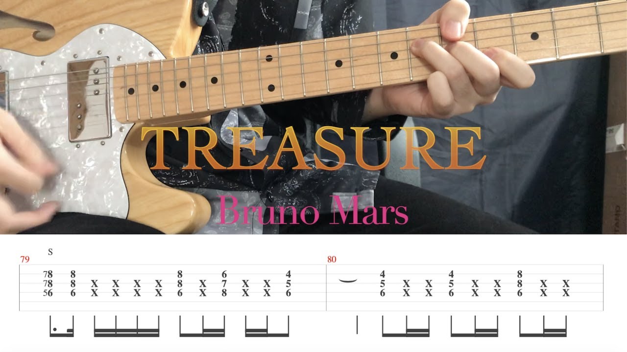 【TAB譜】Treasure / Bruno Mars ギター弾いてみた (Guitar Cover) - YouTube