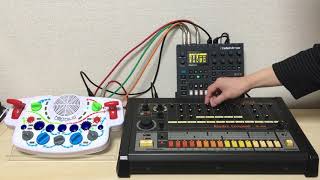 Roland TR-808 + Elektron Digitone + Playtime Engineering blipblox