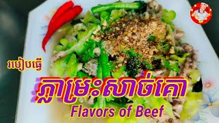 របៀបធ្វេីភ្លាម្រះសាច់គោ, Flavors of Beef.