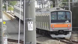 JR武蔵野線205系0番台Ⅿ64編成 各駅停車東京行＆205系5000番台Ⅿ20編成 東所沢駅発車