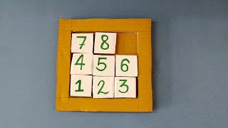 How to make a cardboard number puzzle/ Brain booster puzzle for students/ Logic activities