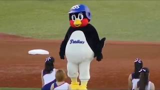 【プロ野球】つば九郎がチアガールに上島竜兵のギャグを強要（笑）お笑い好き？