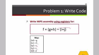 [ECPE 170 University of the Pacific] Lecturette 2 MIPS Arithmetic and Branching