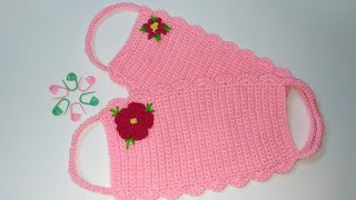 How to crochet a Face Mask / Warmer | For Absolute Crochet Beginners | @HumaCrochet17