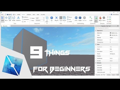 ROBLOX Tutorial | 9 Things For ROBLOX Studio Beginners ROBLOX Tutorial | 9 Things For ROBLOX Studio Beginners