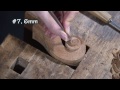 carving a violin scroll