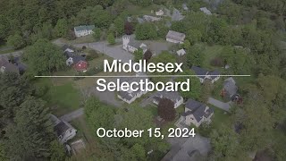 Middlesex Selectboard - October 15, 2024 [MSB]