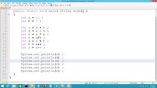 Java Programming Arithmatic Operators 2022