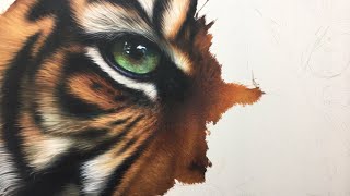 Tiger Painting - Oil painting on canvas - millani