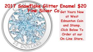 2017 Snowflake Glitter Enamel $20 Fine Silver Coin