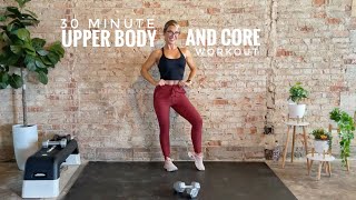 30 Minute Upper Body and Core Workout | Dumbbells Only | At-Home Strength Supersets