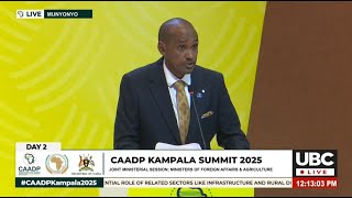 CAADP SUMMIT: MIN. FRANK TUMWEBAZE ASKS AGRIC STAKEHOLDERS TO IMPLEMENT CAADP RESOLUTIONS