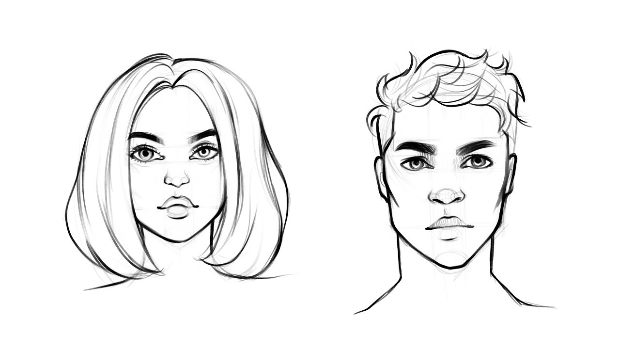 How To Draw Faces Step By Step Youtube