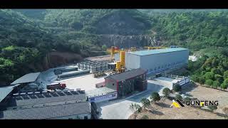 QunFeng-QS1300 Fully Automatic Concrete Paver block Production line.