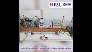 To Determine The Mechanical Equivalent  Of Heat Using Callendar \u0026 Barnes Method.