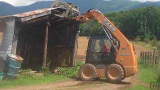 Case SR210 Skid Loader Vs Shed