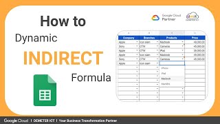 การประยุกต์ใช้งานสูตร Indirect บน Google Sheets Part 1