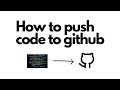 Step-by-Step Guide to Pushing Your Code to GitHub