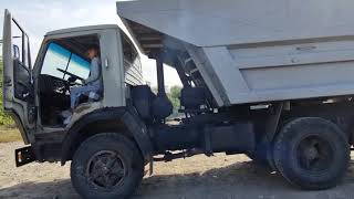 Girl Revving the big truck