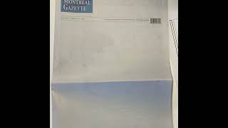 Why did the Montreal Gazette have a blank page this morning?