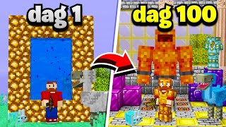 100 Dagen Overleven in de VIERDE DIMENSIE Van Minecraft! (Film)