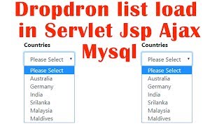 Dropdron list load in Servlet Jsp Ajax Mysql