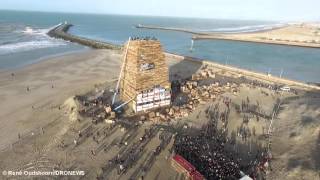 Vreugdevuur Duindorp Scheveningen  2015/2016 droneshot