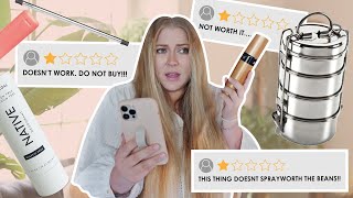 my favorite zero waste swaps have AWFUL reviews... (reacting to terrible reviews)
