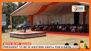 President William Ruto attends church service in Cheptais, Mt Elgon