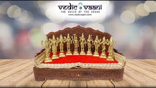 Dashavatar Lord Vishnu Idols Set With Wooden Sinhasan | Vedicvaani.com