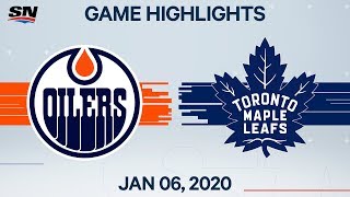 NHL Highlights | Oilers vs Maple Leafs – Jan. 6, 2020