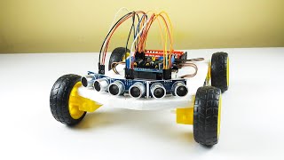 How to make an obstacle avoiding robot with three ultrasonic sensors | Step by step