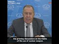 Lavrov: Ukraine's Zelensky calling for NATO to deter Russia from using nukes pushing escalation