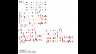 Gaussian Elimination 4 x 4 Systems