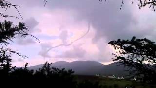 A tornado captured over Sliabh Sneacht mountain near Buncrana Monday 11/06/12 at 11.30am