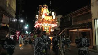 上宿　祭禮初日　東薫酒造～旧風月堂（のの字）～横宿通り～東通り～諏訪下～終い　（令和五年新宿祭禮）