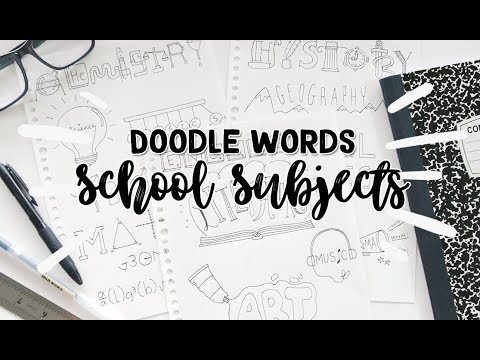 How to turn words into Doodles : School Subjects! | Doodle Words How to turn words into Doodles : School Subjects! | Doodle Words
