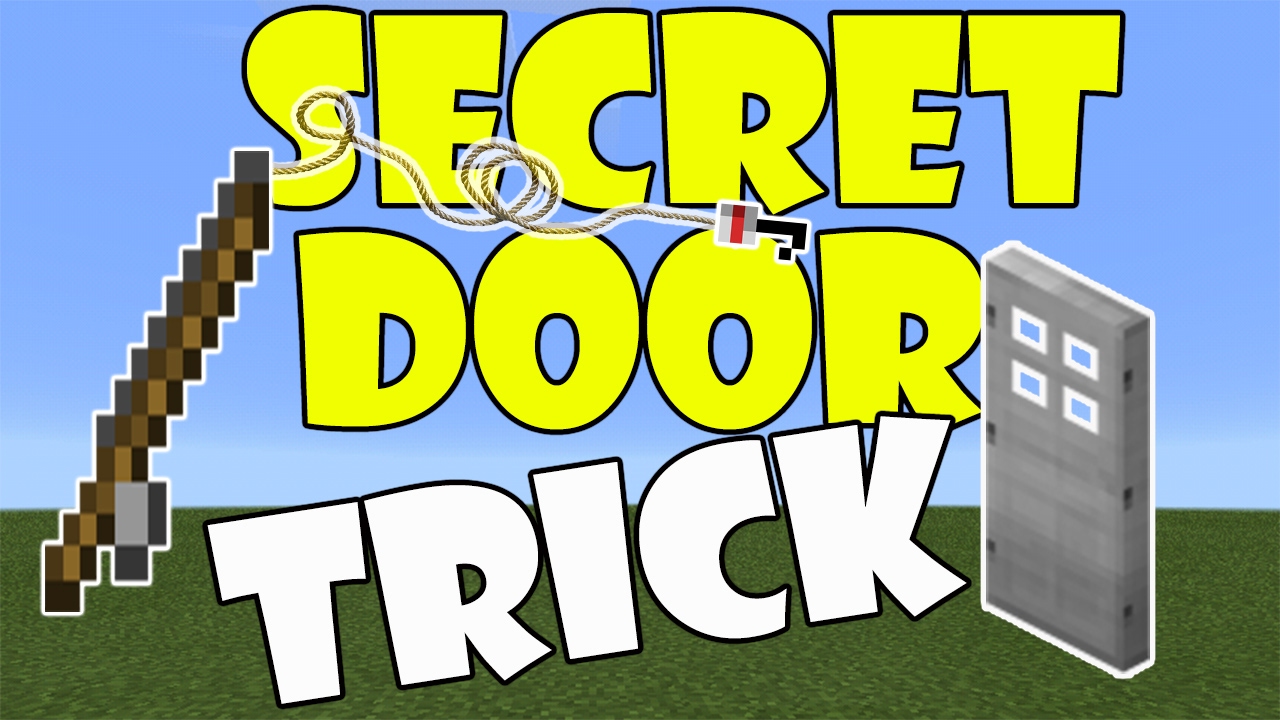 Secret Door Trick Minecraft Pe Pocket Edition Mcpe Youtube