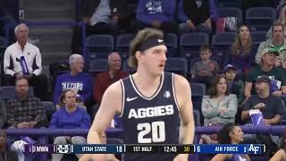 HIGHLIGHTS: Utah State at Air Force Men's Basketball 1/25/25