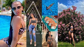 CHILL WITH ME || POOL DAY, TANNING, SWIMMING, DINNING || SOCHI, RUSSIA