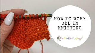 KNITTING TECHNIQUES | How to work "cdd" (centre double decrease) | The Prolific Crafter